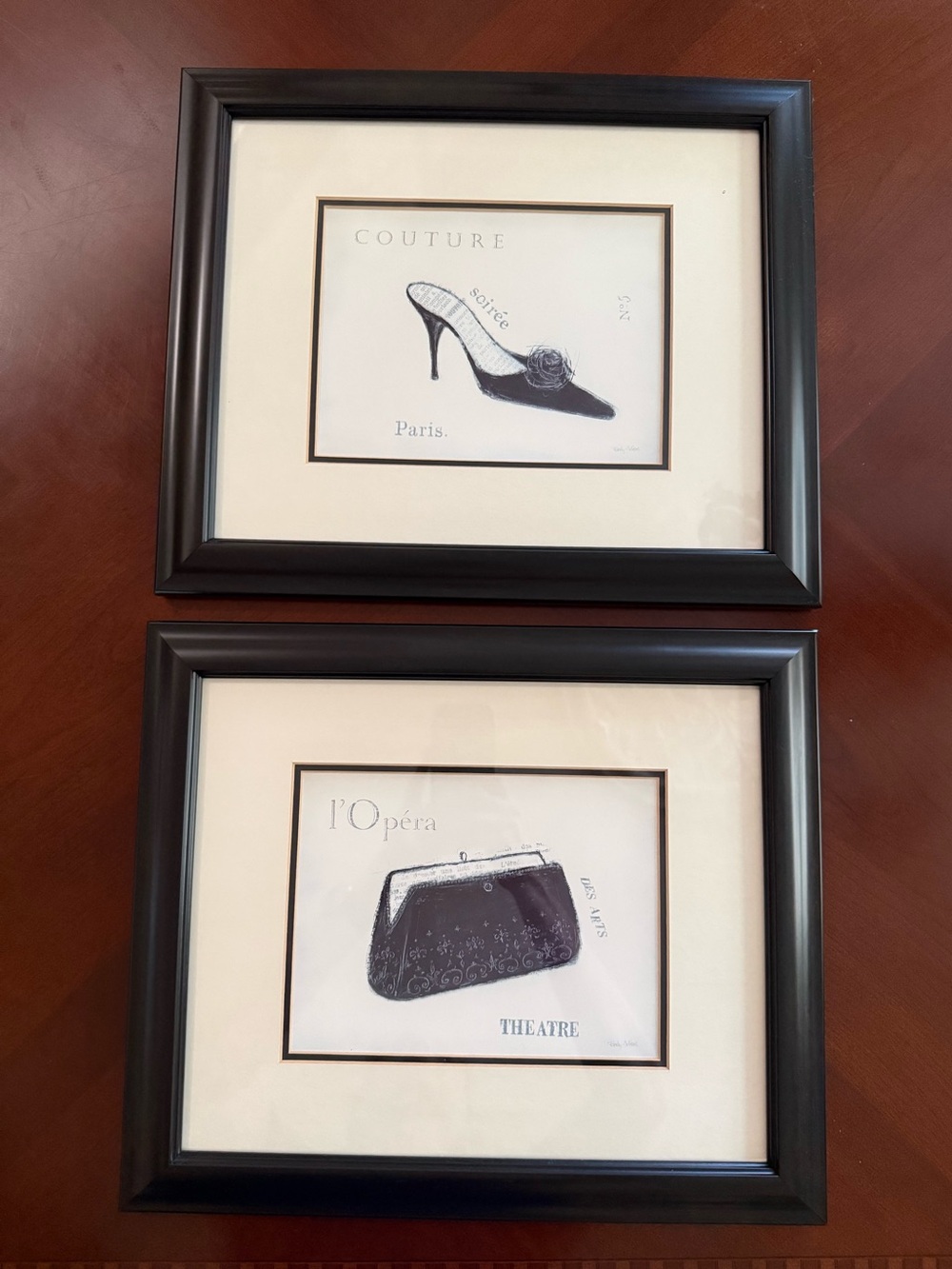 Emily Adams Couture L’Opera French Fashion Framed Art Prints Set of 2